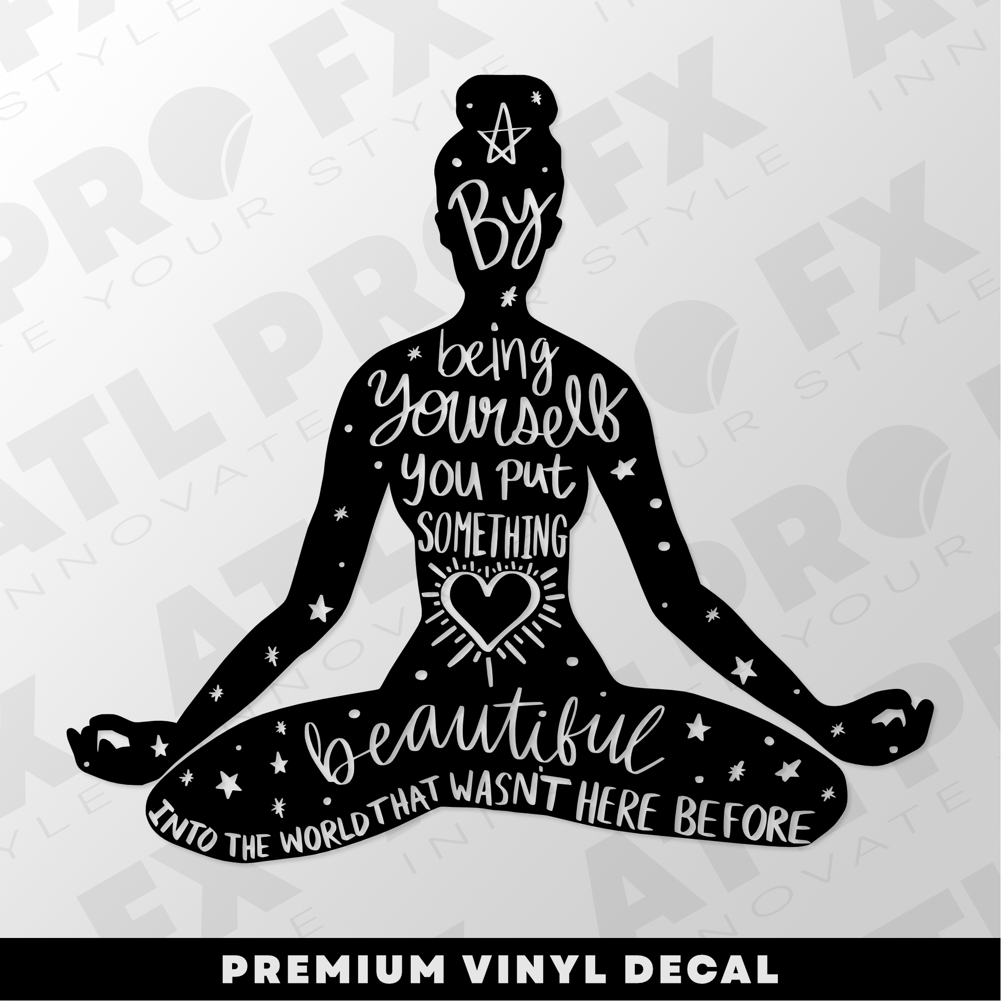 Be Yourself | Inspirational Yoga Pose Decal - Image 7