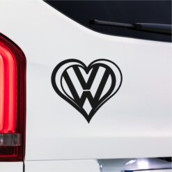 VW Love Heart Bumper Sticker