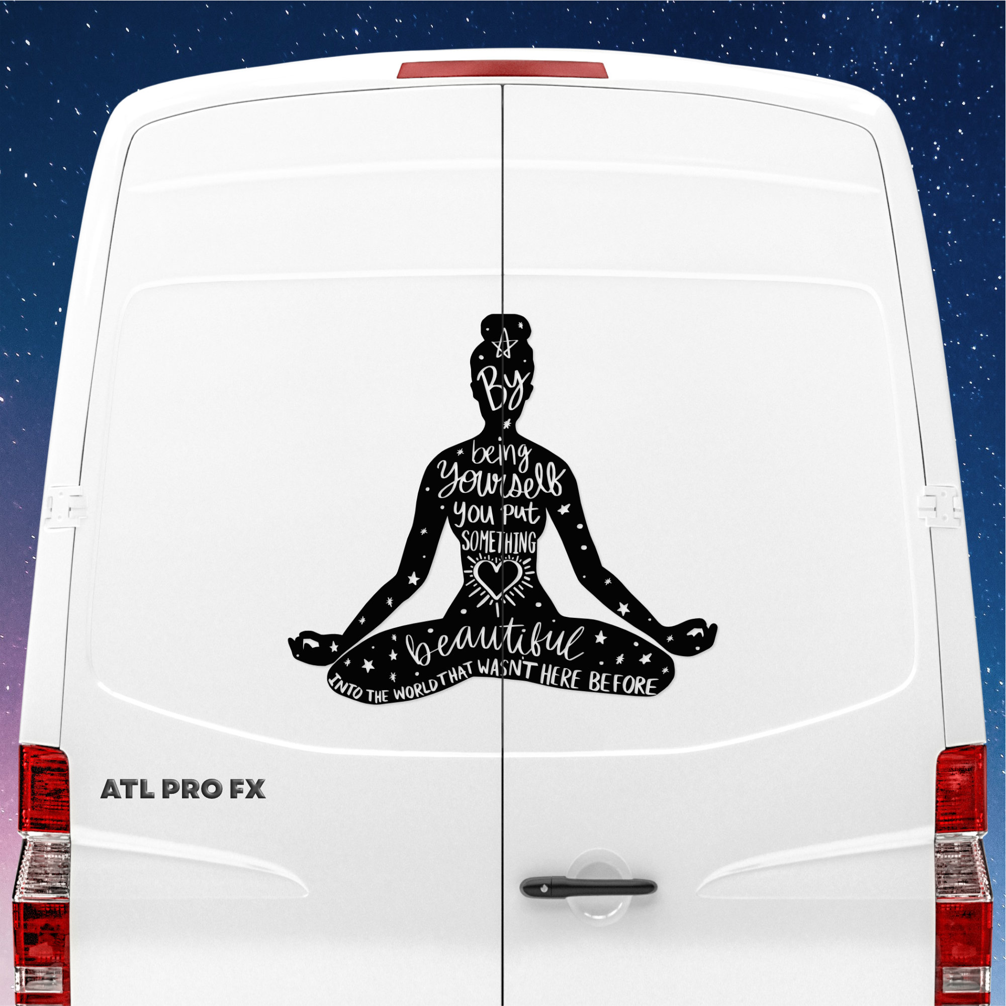 Be Yourself | Inspirational Yoga Pose Decal - Image 5