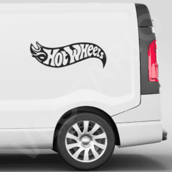 Hot Wheels Inspired Decal Retro Flame Logo Vinyl Sticker