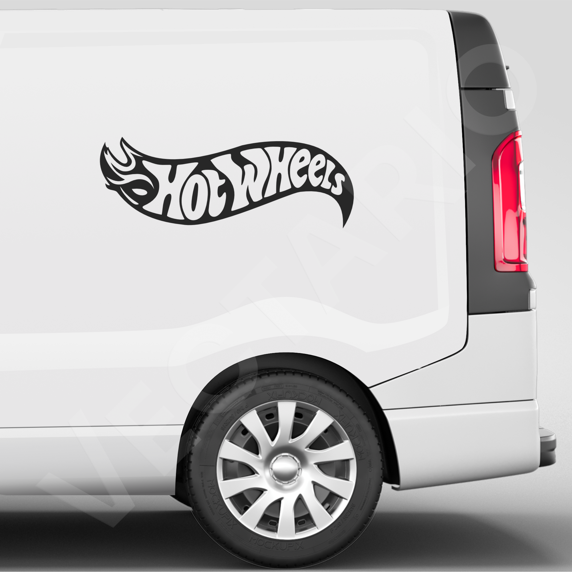 Hot Wheels Inspired Decal Retro Flame Logo Vinyl Sticker