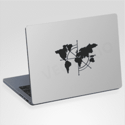 World Map Laptop Tablet Sticker Decal