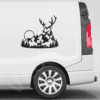 Stag in the Mountains Decal Scenic Forest Vinyl Wildlife Silhouette Sticker