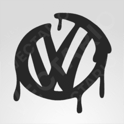 Alternative view of VW Logo Dripping Graffiti Style Van Decal Sticker