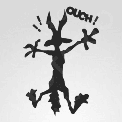 Alternative view of Wile E Coyote Decal Ouch! Smash Cartoon Sticker Funny Character Vinyl