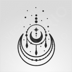 Alternative view of Celestial Moon Dreamcatcher Decal Mystical CosmicBoho Lunar Vinyl Sticker