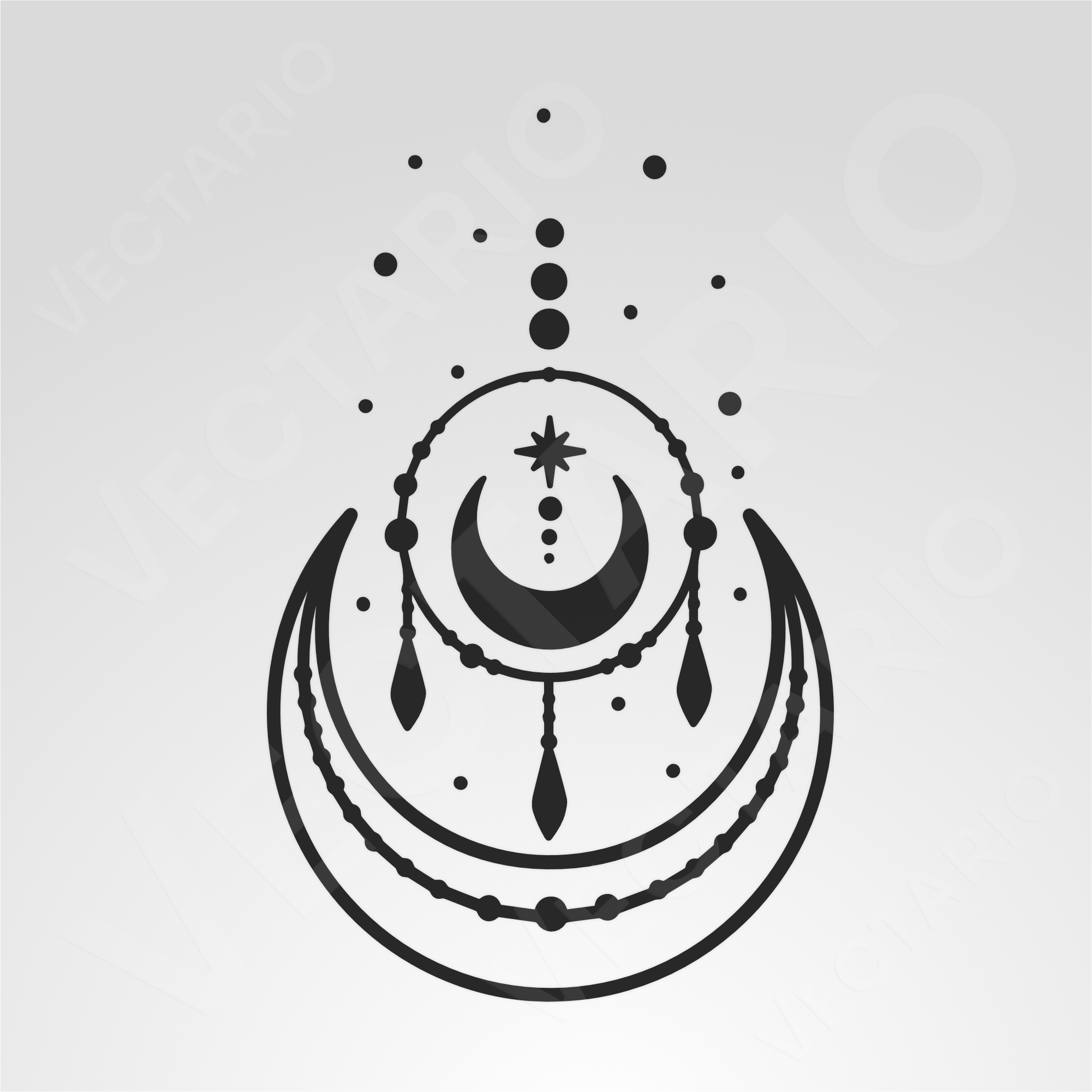 Celestial Moon Dreamcatcher Decal Mystical CosmicBoho Lunar Vinyl Sticker - Image 2