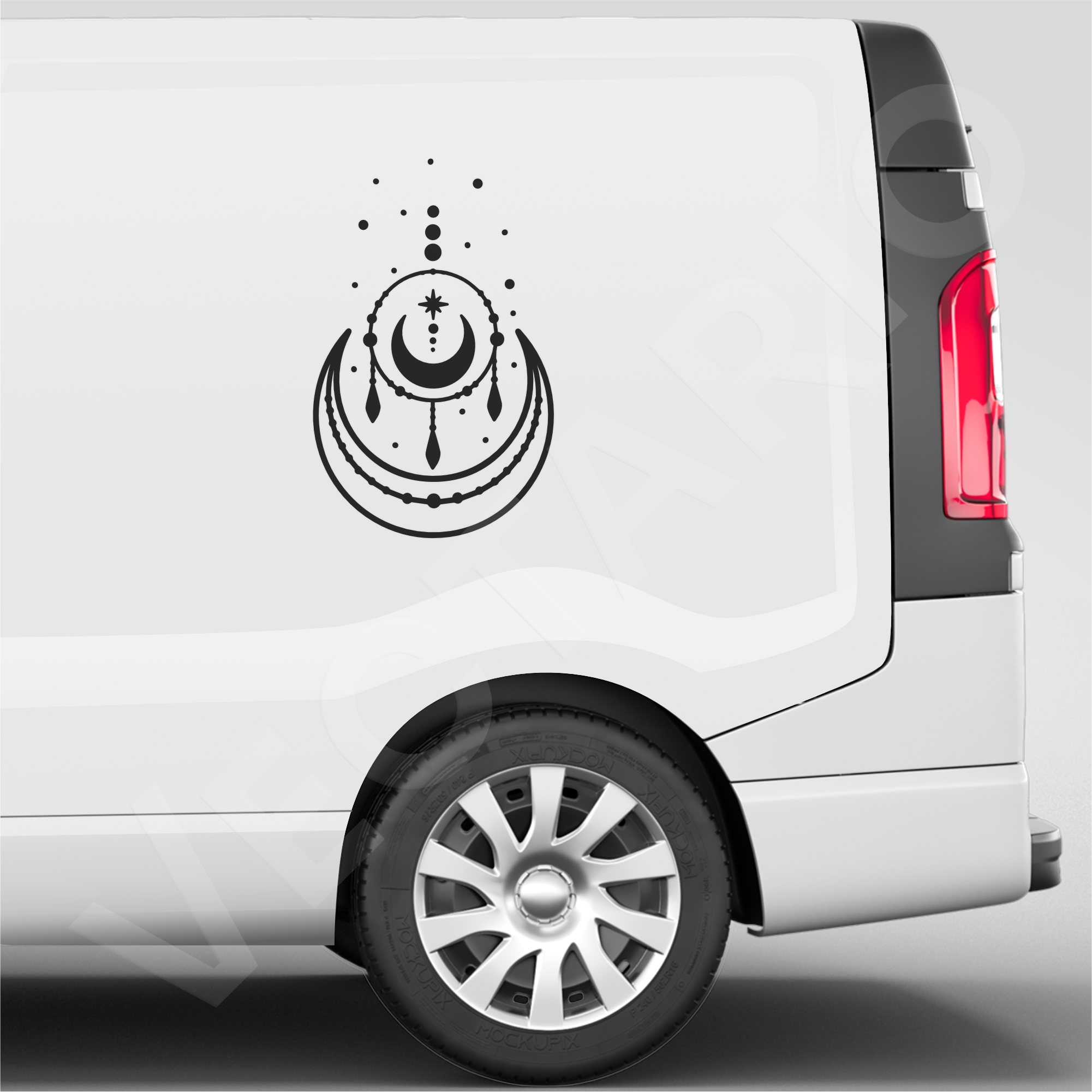 Celestial Moon Dreamcatcher Decal Mystical CosmicBoho Lunar Vinyl Sticker