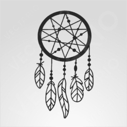 Alternative view of Boho Dreamcatcher Decal Celestial Feather Vinyl Sticker Tribal Wall Art
