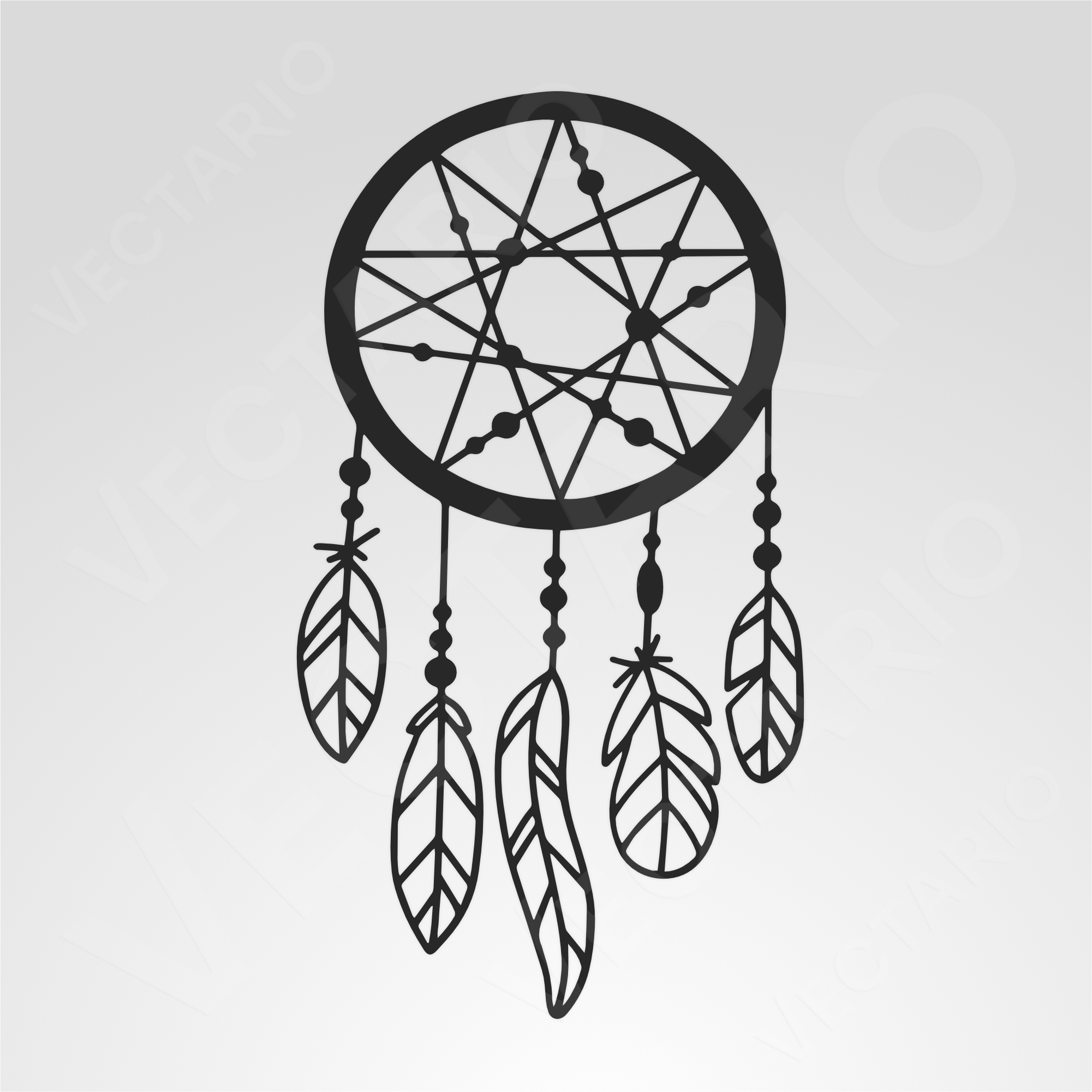 Boho Dreamcatcher Decal Celestial Feather Vinyl Sticker Tribal Wall Art - Image 2
