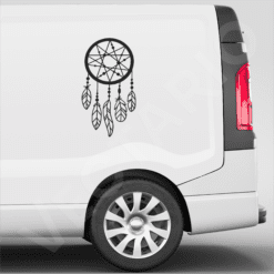 Boho Dreamcatcher Decal Celestial Feather Vinyl Sticker Tribal Wall Art