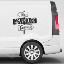 The Adventure Begins Decal Travel Inspiration Vinyl Sticker Motivational Adventure Decal