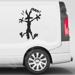 Wile E Coyote Decal Ouch! Smash Cartoon Sticker Funny Character Vinyl