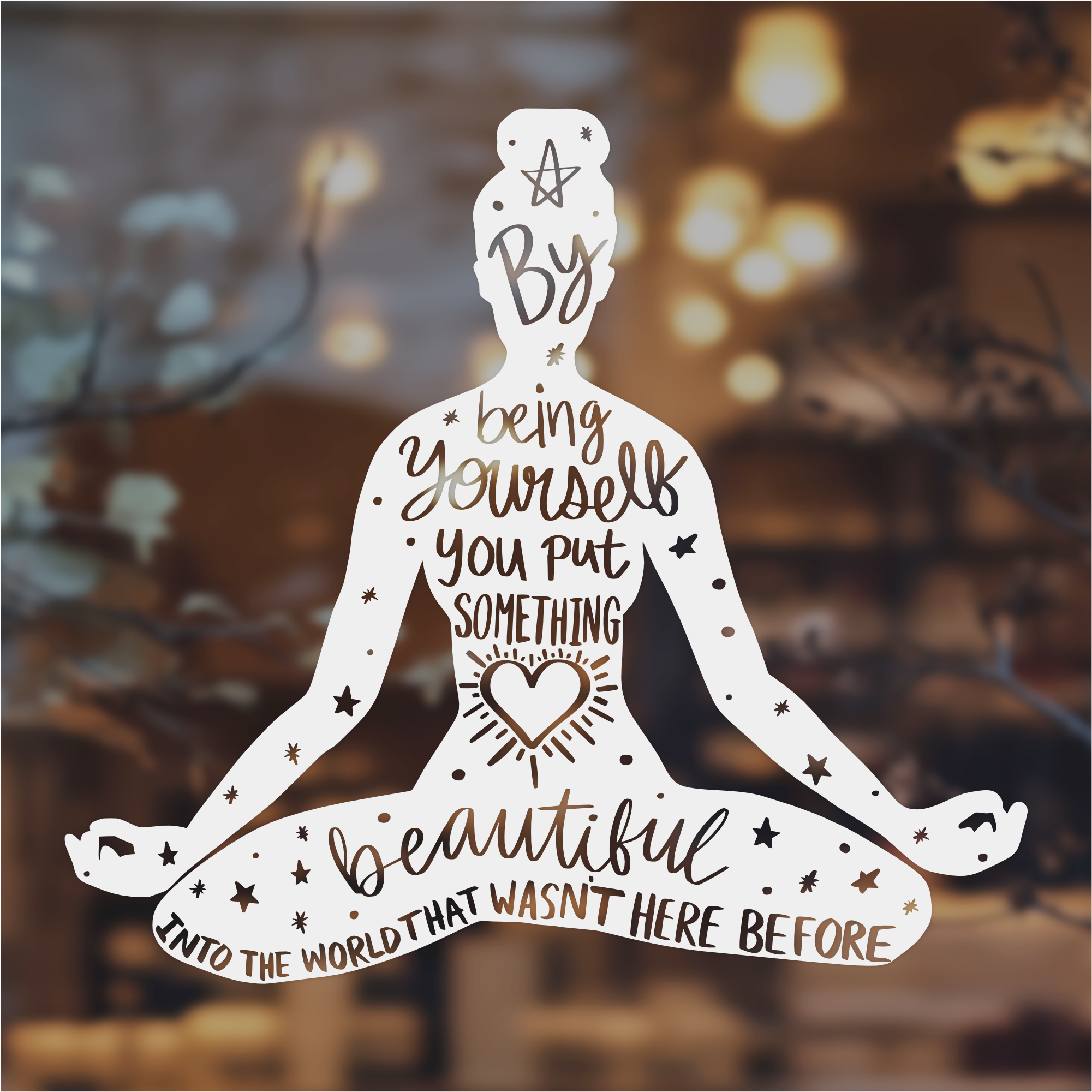 Be Yourself | Inspirational Yoga Pose Decal - Image 6