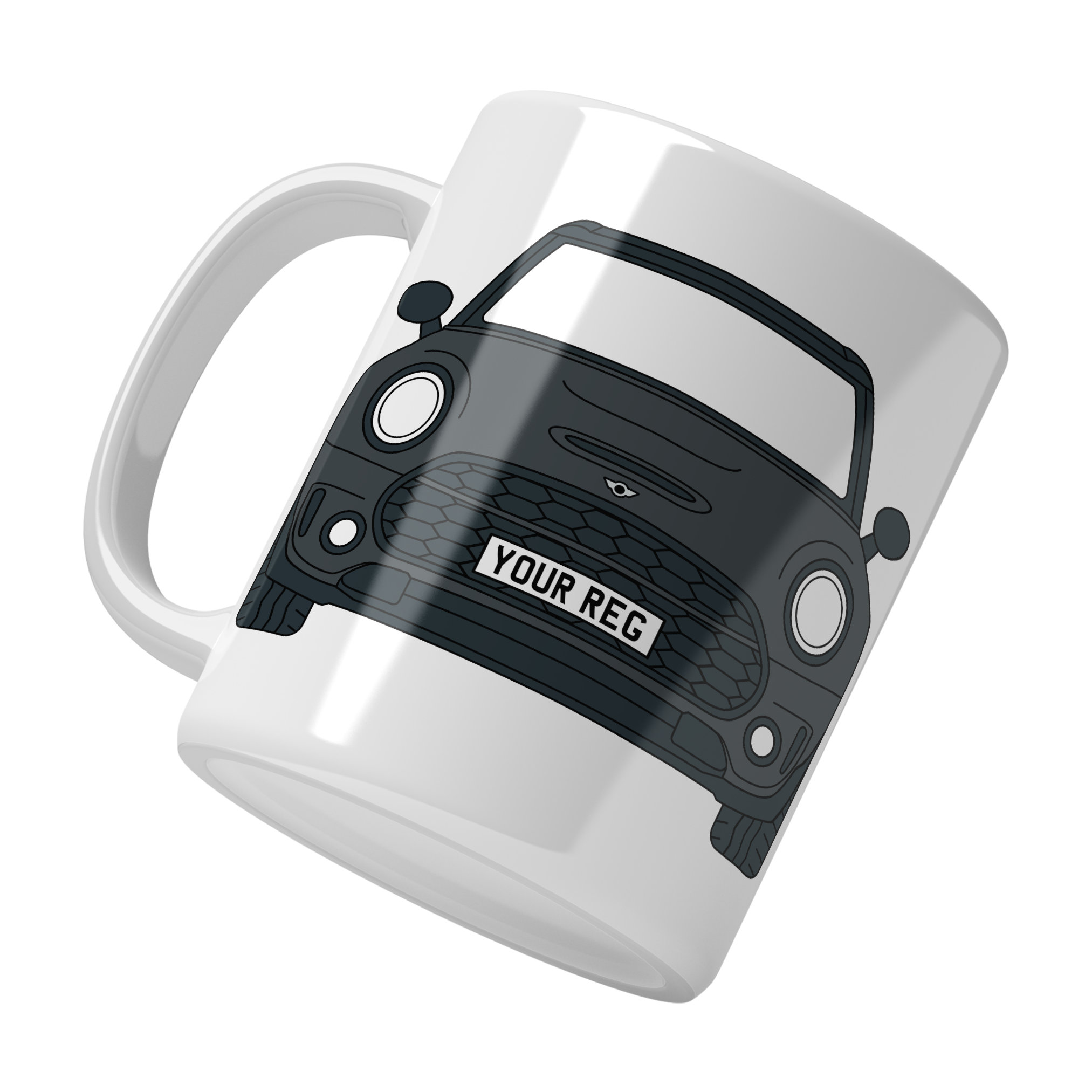 Mini Clubman Personalised Ceramic Mug & Coaster Gift Set - Image 4