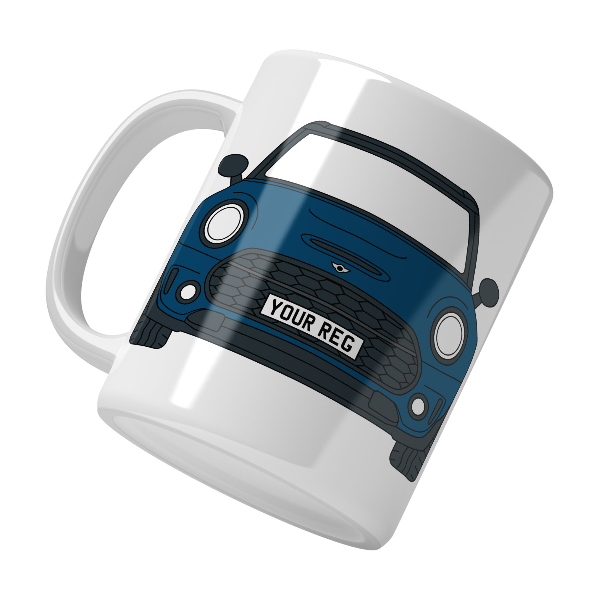 Mini Clubman Personalised Ceramic Mug & Coaster Gift Set - Image 5