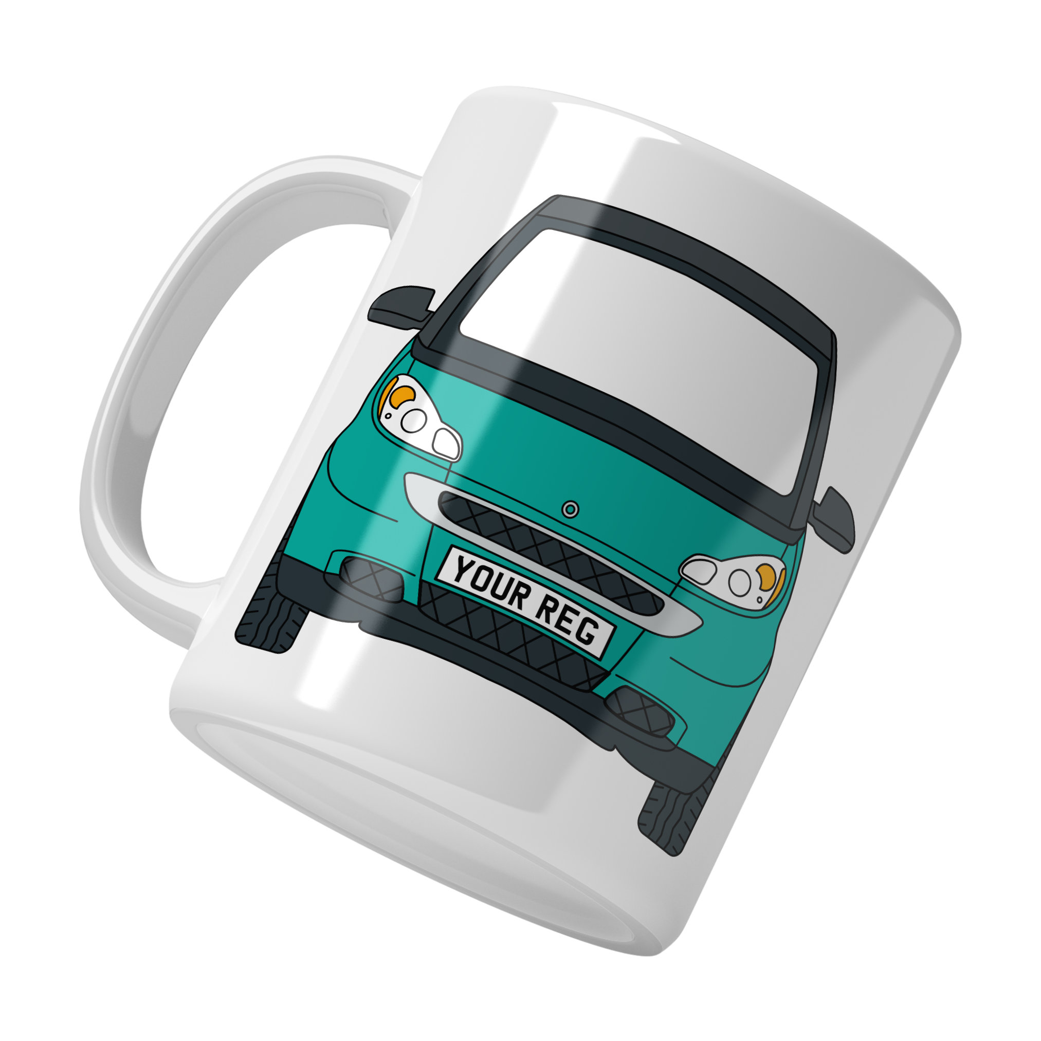 Smart For Two Personalised Ceramic Mug & Coaster Gift Set - Image 4