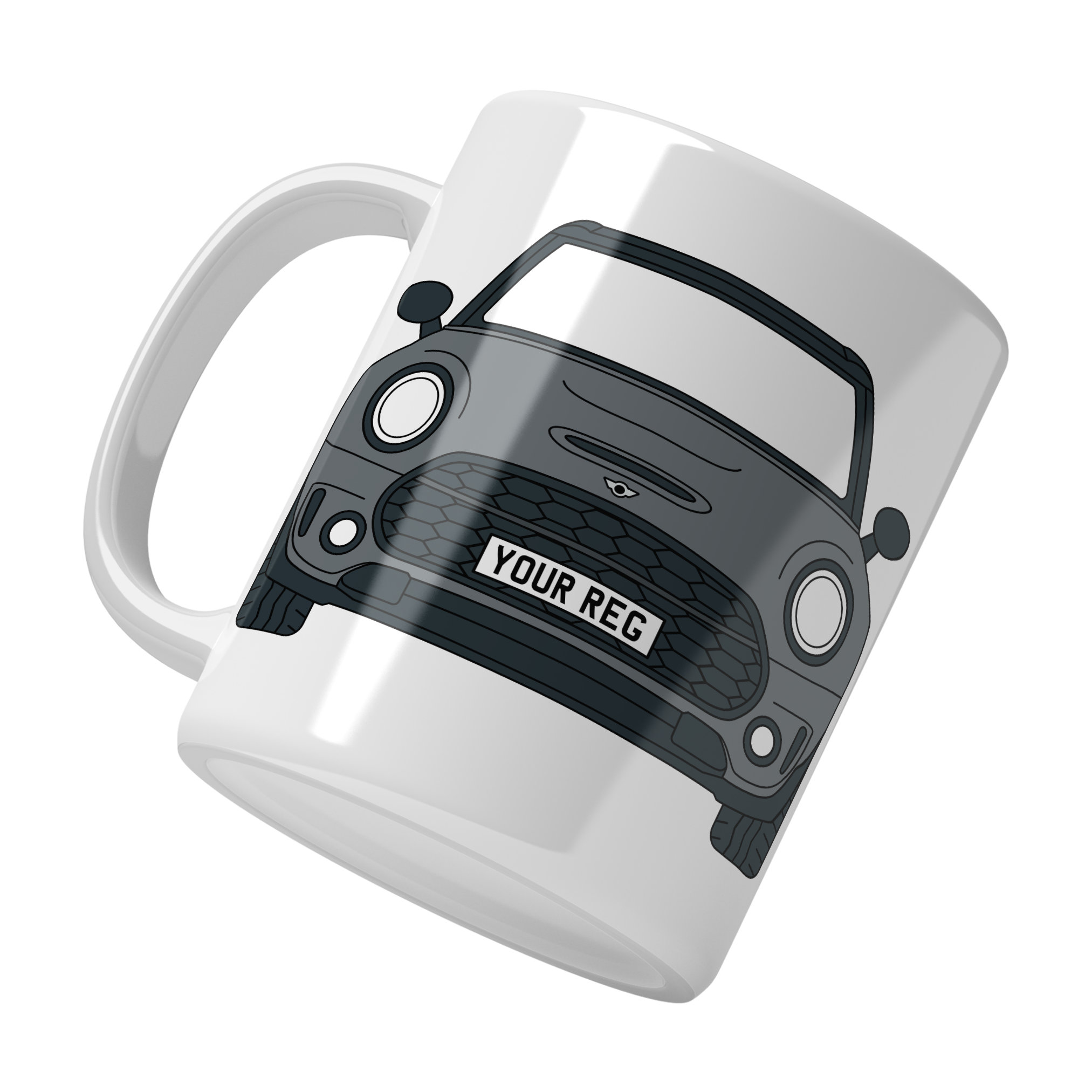 Mini Clubman Personalised Ceramic Mug & Coaster Gift Set - Image 7