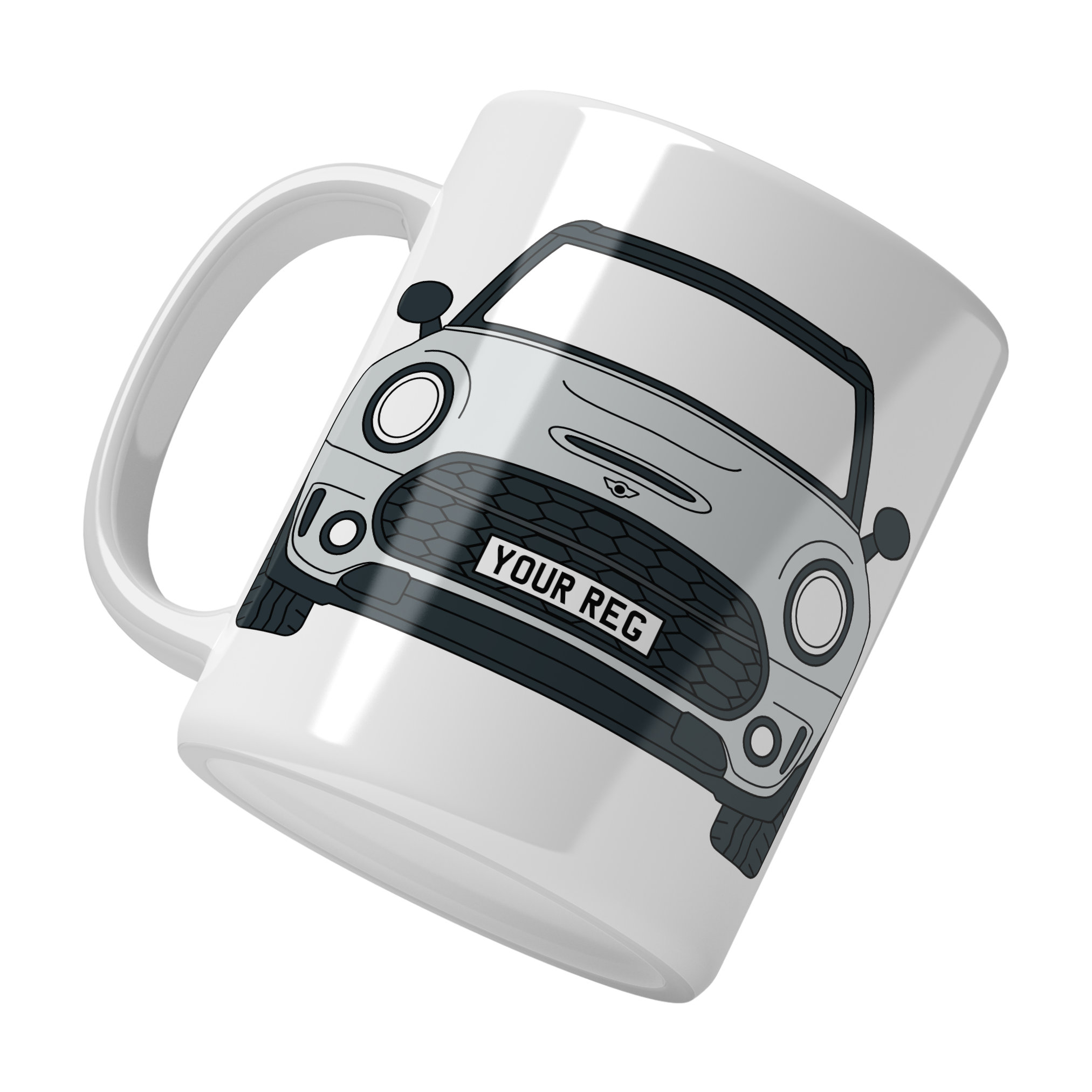 Mini Clubman Personalised Ceramic Mug & Coaster Gift Set - Image 8