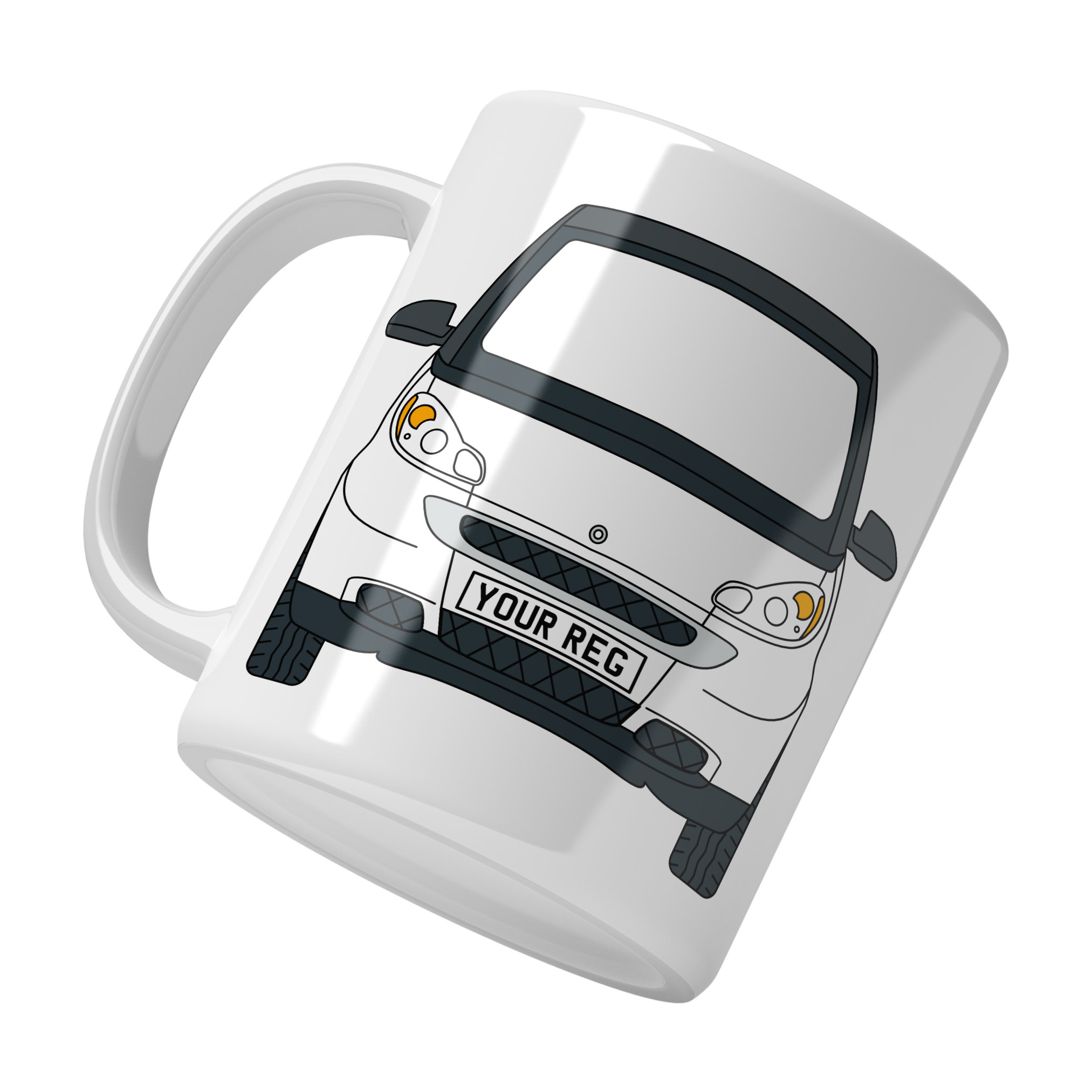 Smart For Two Personalised Ceramic Mug & Coaster Gift Set - Image 8