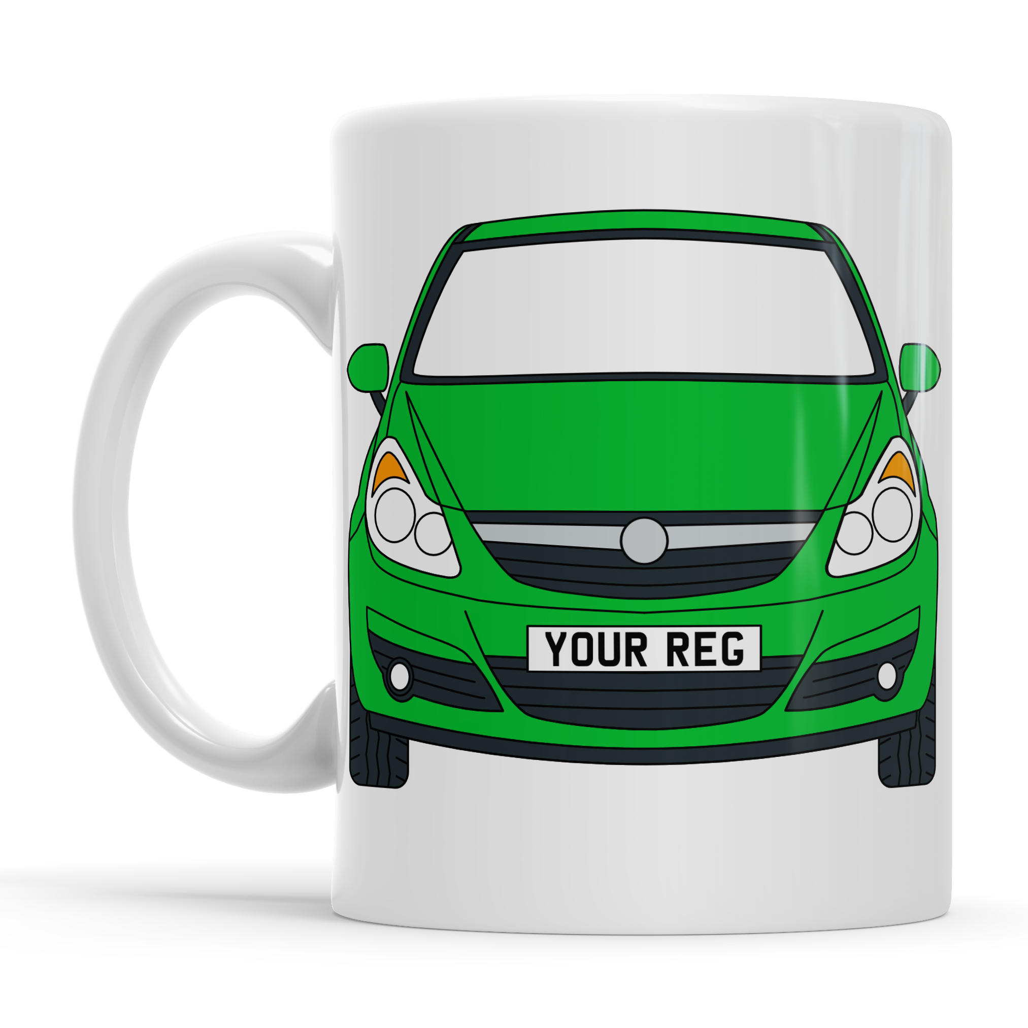 Vauxhall Corsa Personalised Ceramic Mug & Coaster Gift Set - Image 6