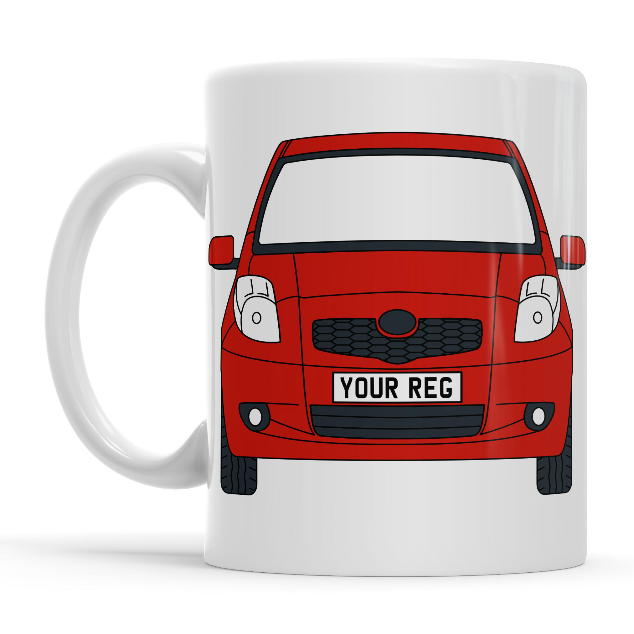 Toyota Yaris Personalised Ceramic Mug & Coaster Gift Set - Image 6