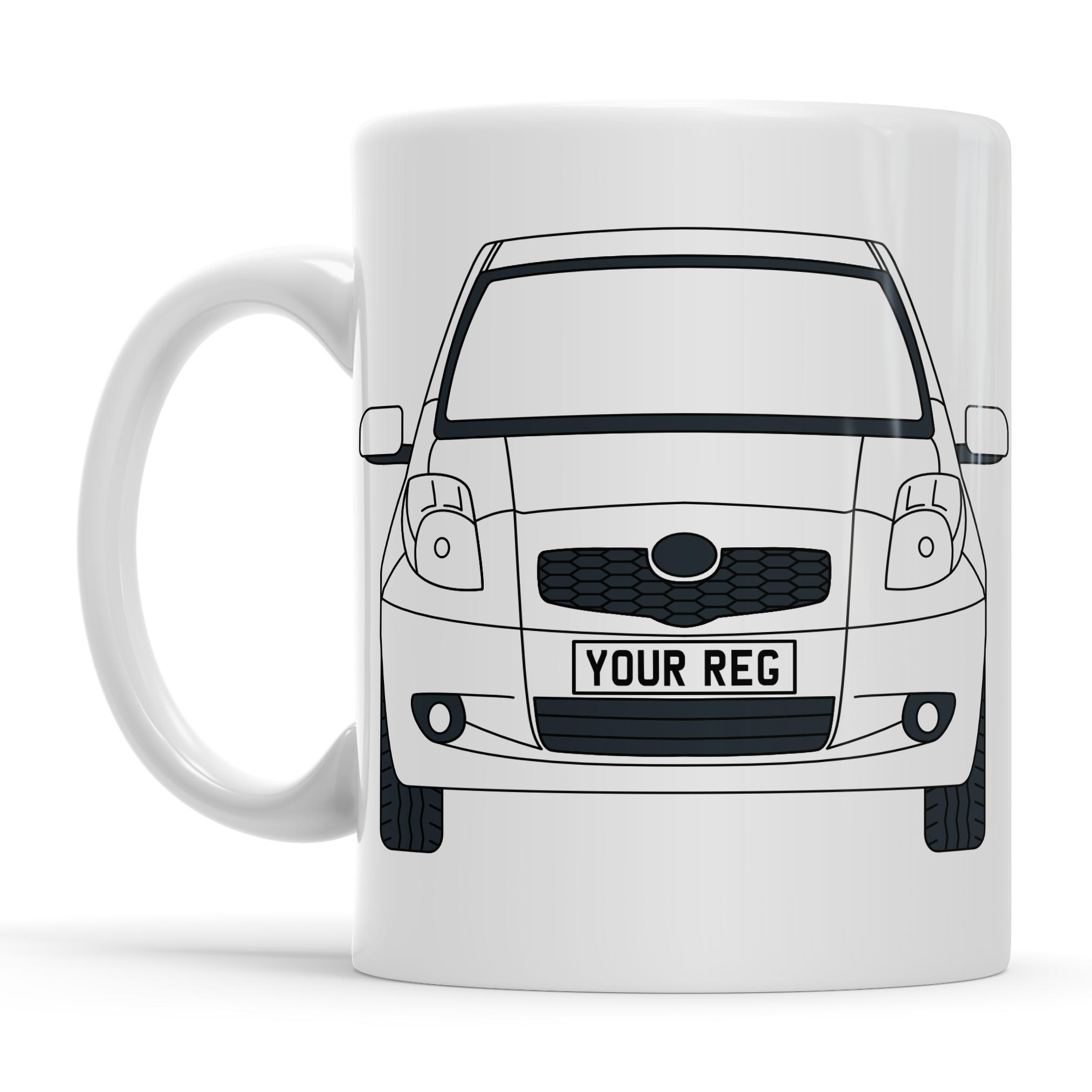 Toyota Yaris Personalised Ceramic Mug & Coaster Gift Set - Image 4
