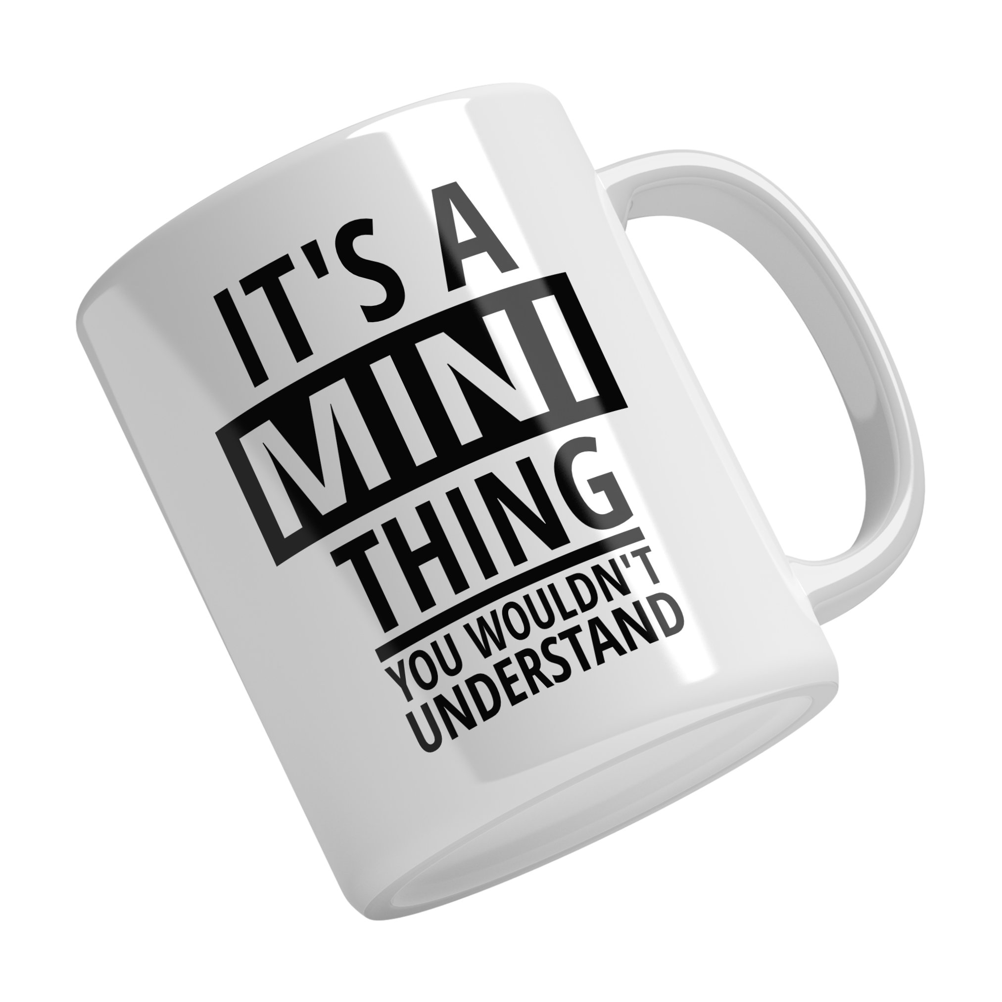 Mini Clubman Personalised Ceramic Mug & Coaster Gift Set - Image 2