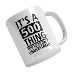 Personalised Fiat 500 ceramic mug with custom name or registration plate, perfect gift for car enthusiasts and car lovers.