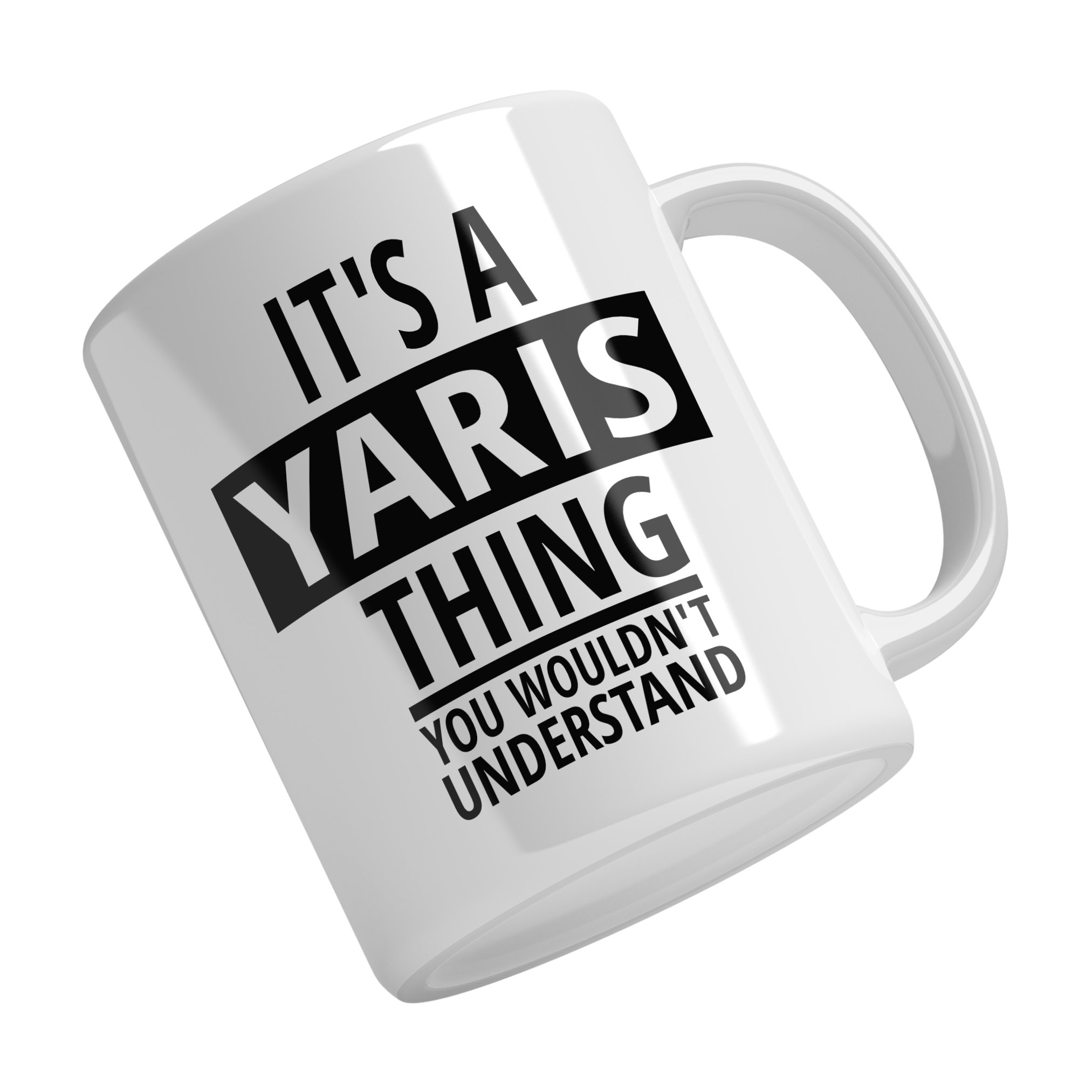 Toyota Yaris Personalised Ceramic Mug & Coaster Gift Set - Image 2