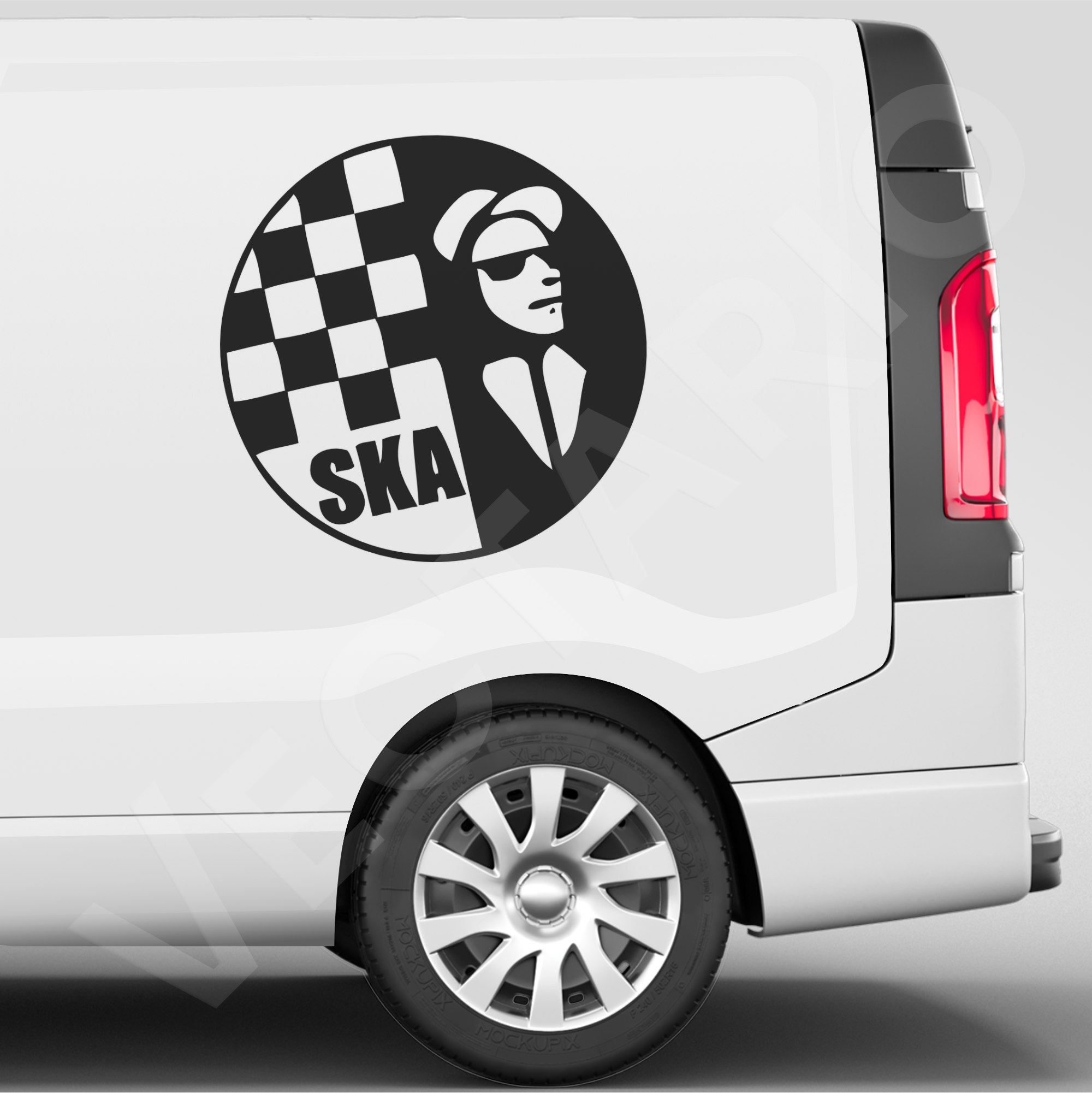 Ska Checkerboard Decal 2 Tone Music Vinyl Sticker Ska Music Logo