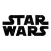 Black silhouette decal of the Star Wars logo in bold block lettering.