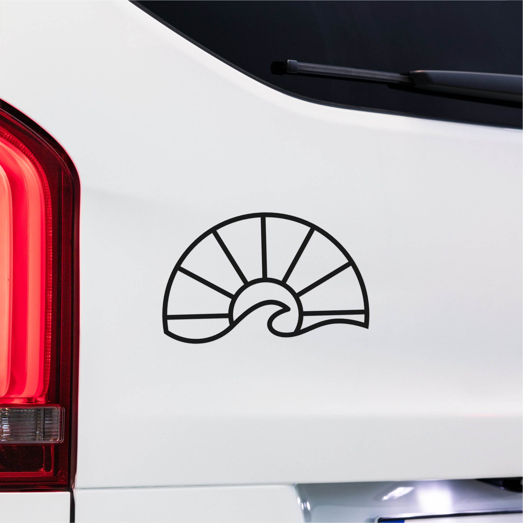 Sunrise Wave Modern Minimal Ocean Bumper Sticker