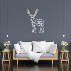 Alternative view of Geometric Stag | Low-Poly Deer Vinyl Decal