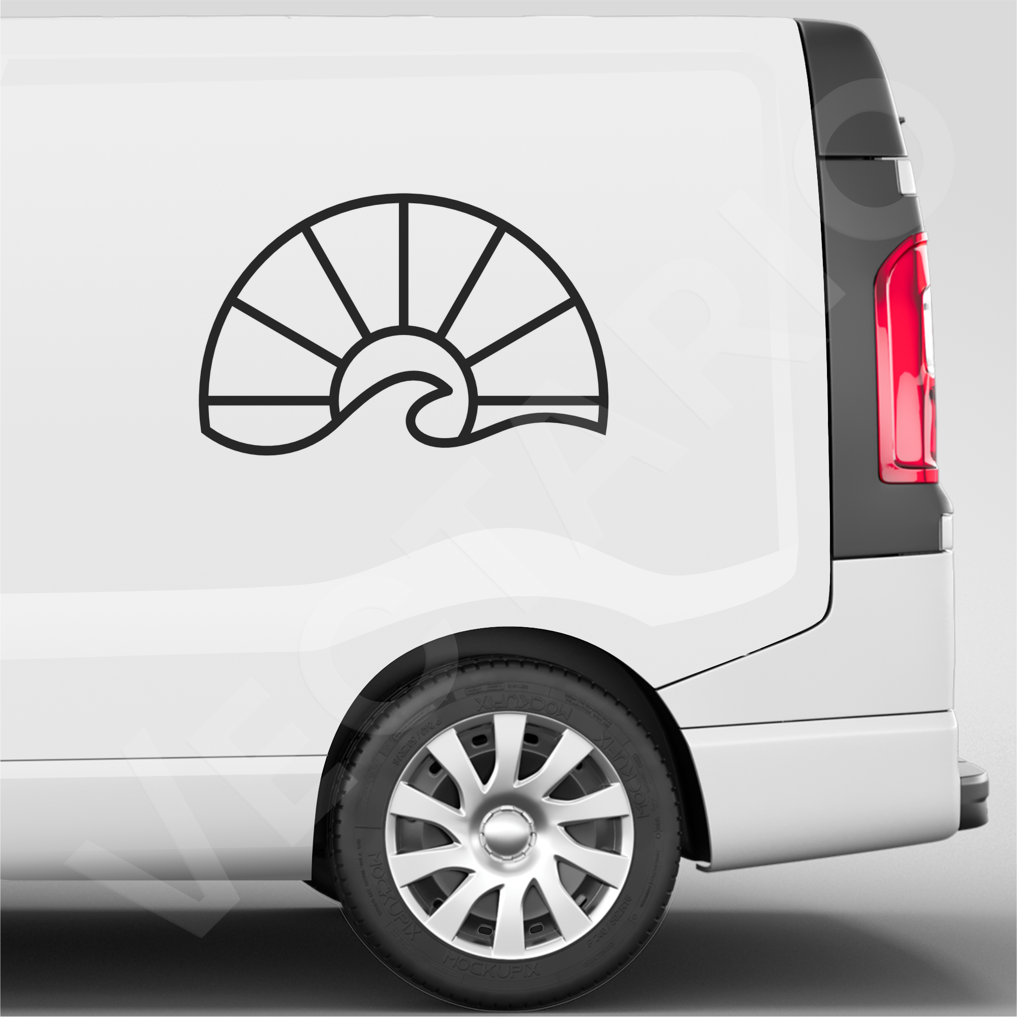 Sunrise Wave Modern Minimal Ocean Decal