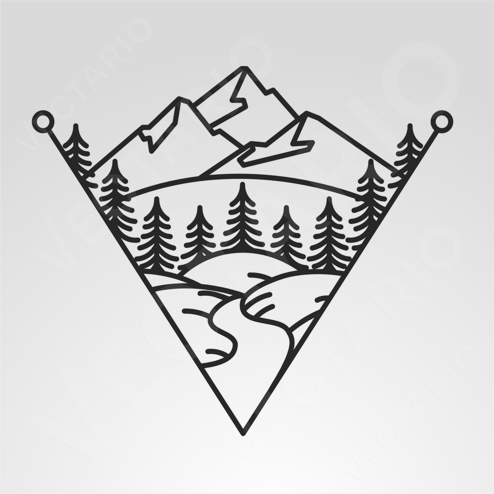 Mountain Pines Scenic Forest Trail Decal - Image 2