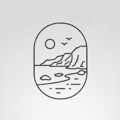 Alternative view of Coastal Calm Cliffside Beach View Camper Van Life Decal