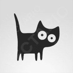 Alternative view of Cute Crazy Eyed Cat Van Decal Funny Pet Lover Sticker