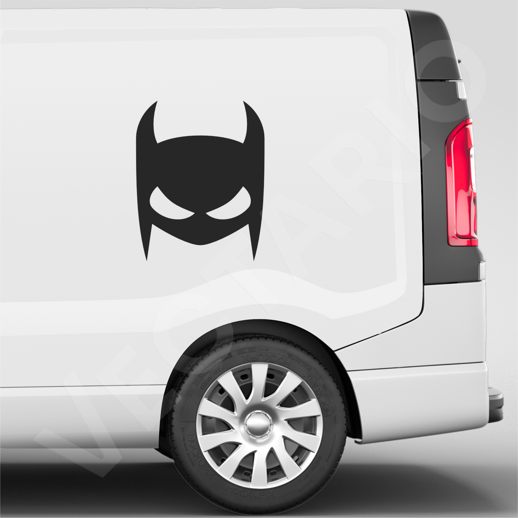 Batman Batgirl Mask Decal Bold Superhero Silhouette