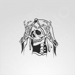 Alternative view of Skeleton Hands Heart Decal Grim Reaper Skeleton Skull Sticker Gothic Vinyl Art