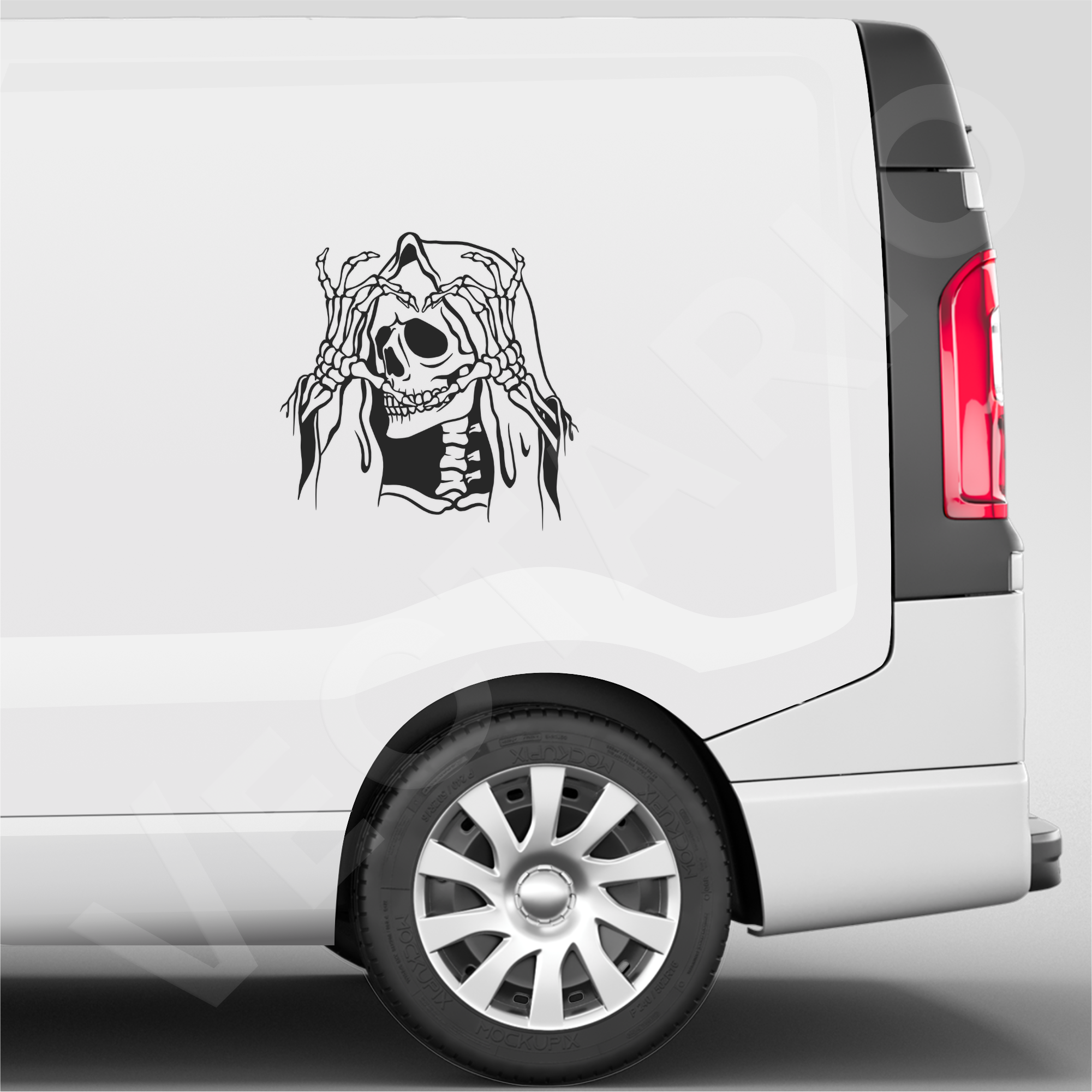 Skeleton Hands Heart Decal Grim Reaper Skeleton Skull Sticker Gothic Vinyl Art