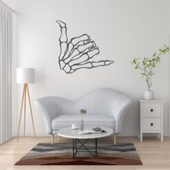 Alternative view of Skeleton Shaka Decal | Hang Loose Skeleton Hand Sticker