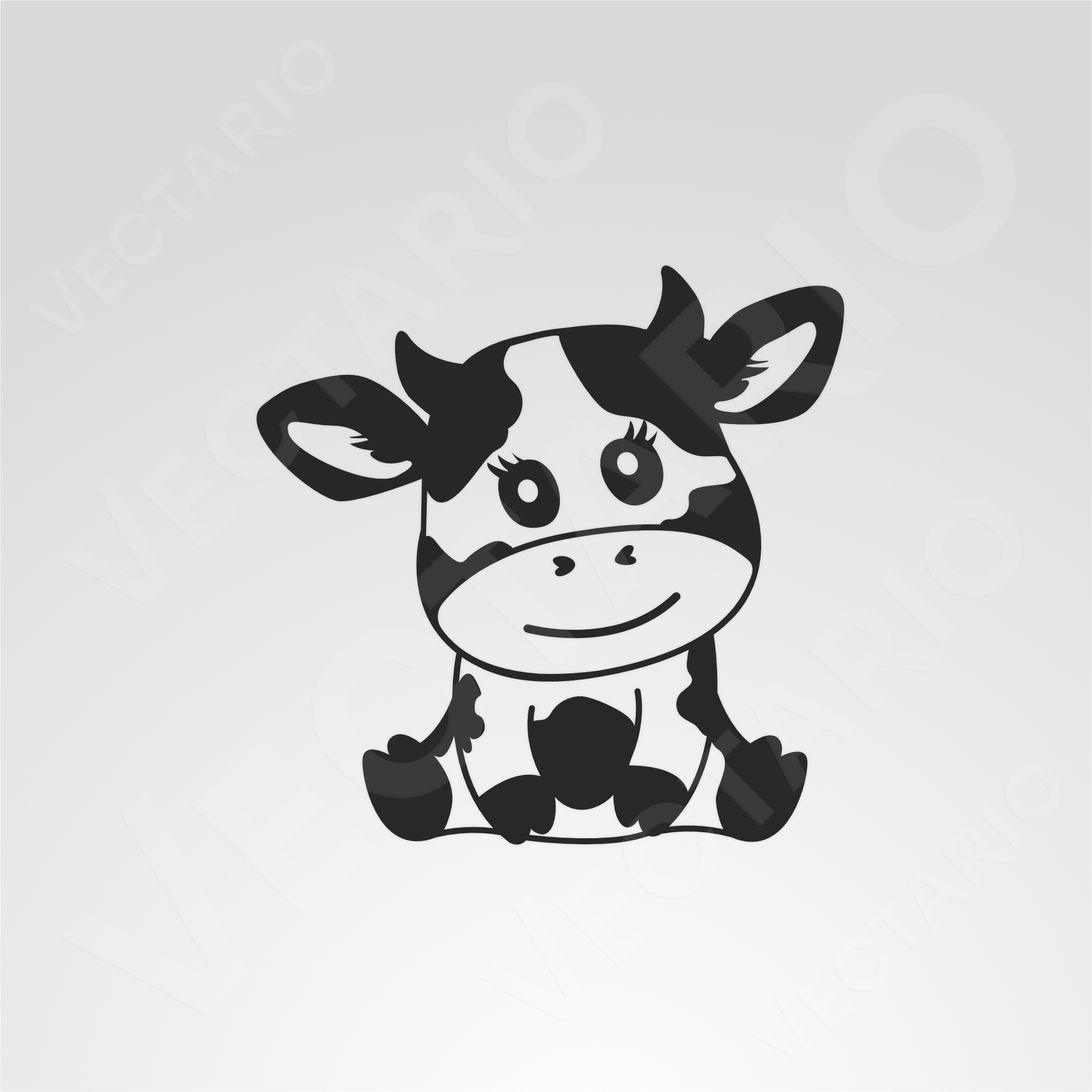 Cute Cow Bumper Sticker - Image 2