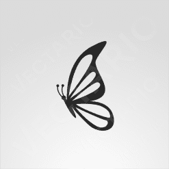 Alternative view of Butterfly Outline Decal | Elegant Wing Vinyl Sticker