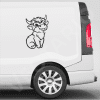Cute Highland Cow Decal Fluffy Cow Vinyl Sticker