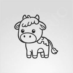 Alternative view of Moo Cutie Kawaii Cow Decal Baby Cow Vinyl Sticker