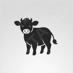 Alternative view of Farm Cow Decal Minimalist Cow Vinyl Sticker