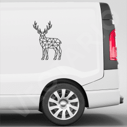 Geometric Stag Deer Line Art Vinyl Decal