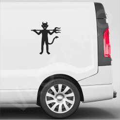Cheeky Devil Vinyl Decal Trident Character Design