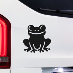 Alternative view of Cute Frog Decal | Smiling Cartoon Frog with Big Eyes | Fun Vinyl Amphibian Sticker